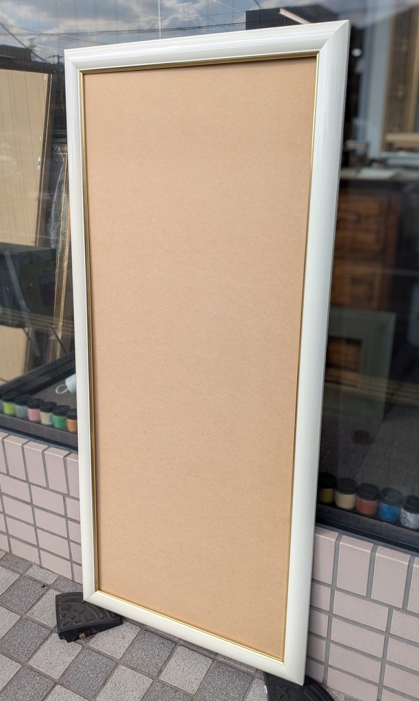 在庫リメイク・中古品額縁 125×50㎝ ホワイト（OMF25-44） | アート