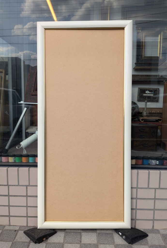 在庫リメイク・中古品額縁 125×50㎝ ホワイト（OMF25-44） | アート