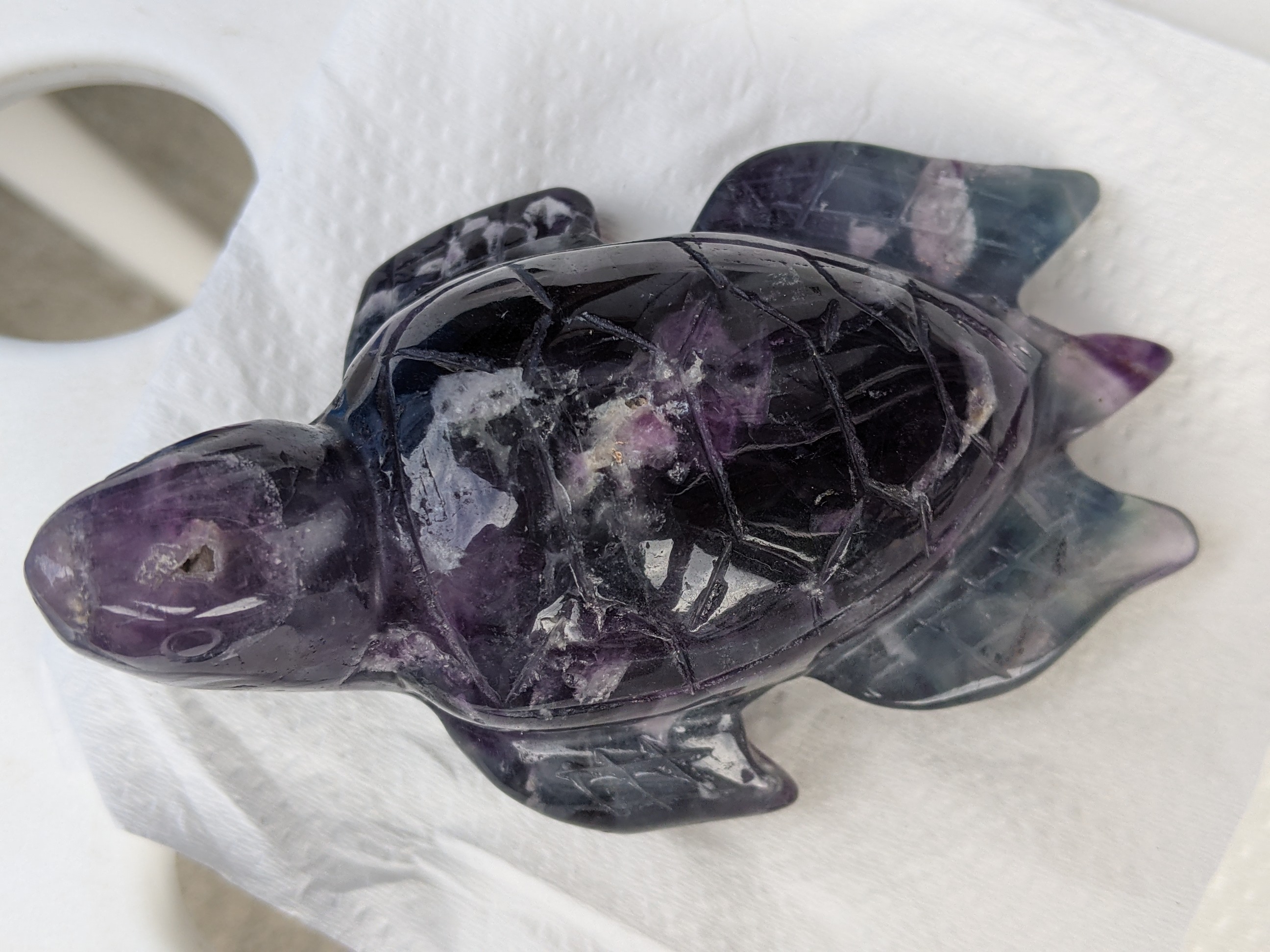 Dタイプ】フローライトのウミガメ彫刻 | かめんちゅカート