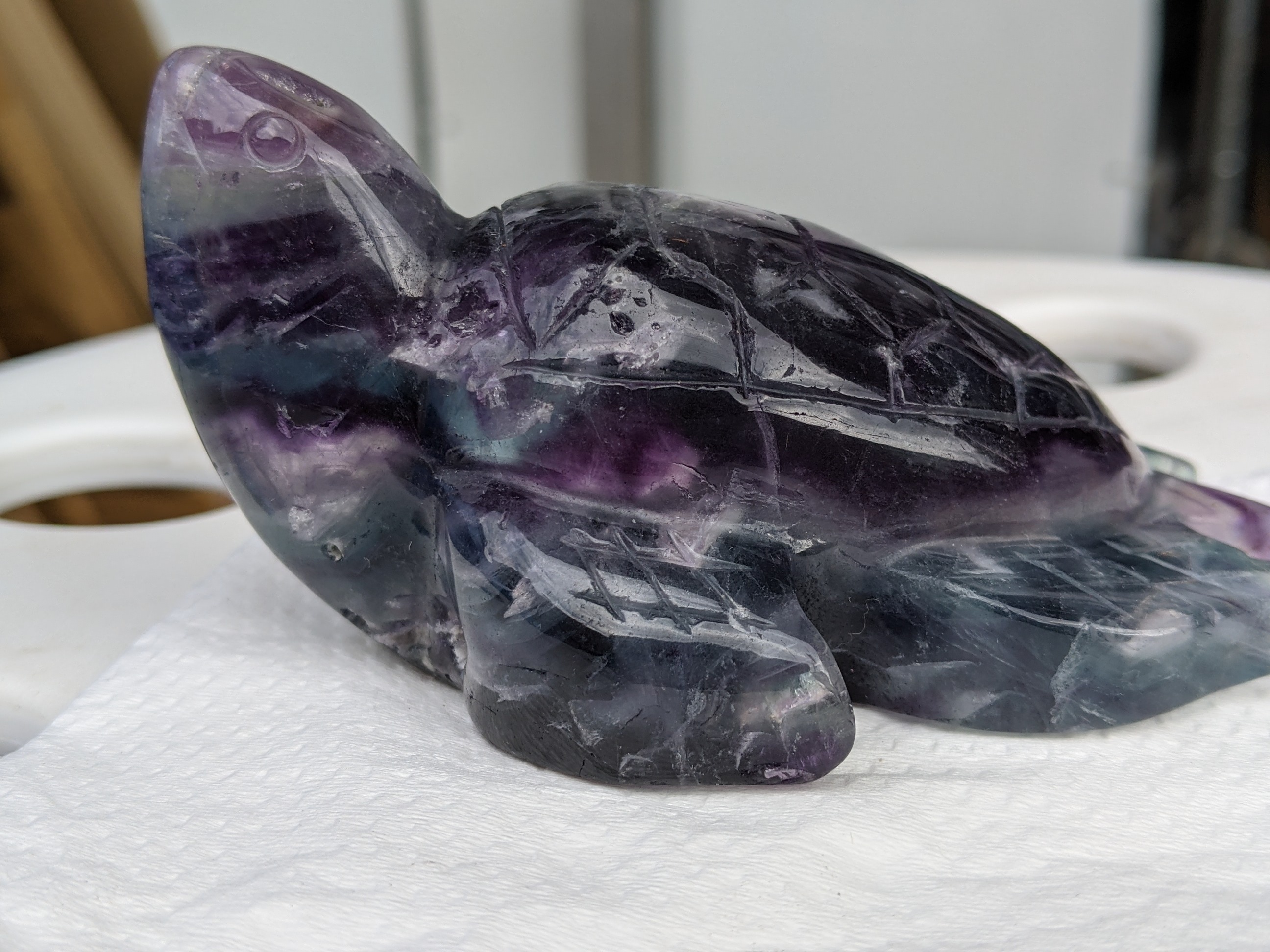 Dタイプ】フローライトのウミガメ彫刻 | かめんちゅカート