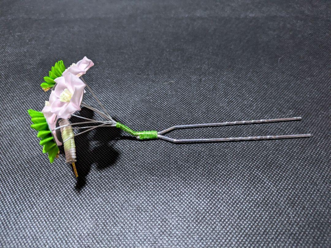 舞妓の花かんざし 梅と松と糸巻き つまみ細工 簪 髪飾り お正月 成人式