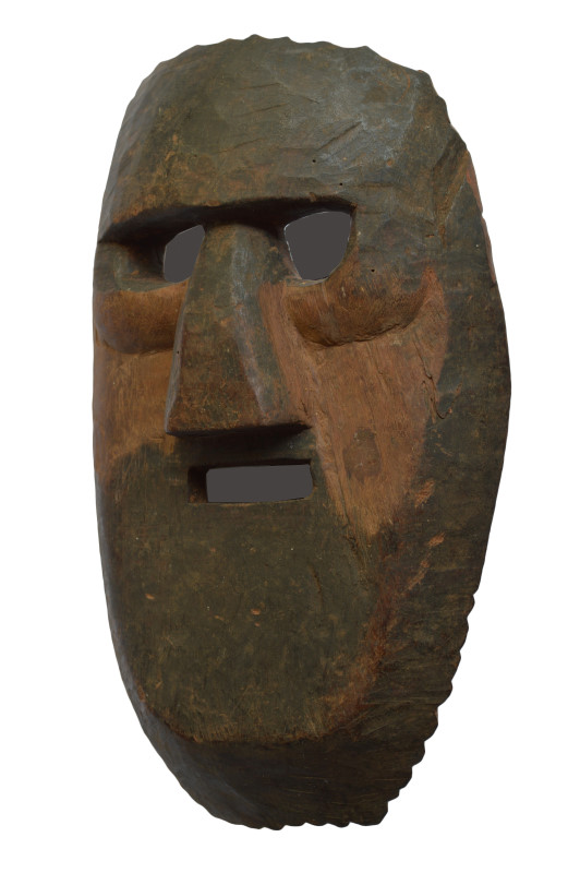 インドネシア・ティモール島の木彫りのマスク（お面） TM_57 | upacaraうぱちゃら