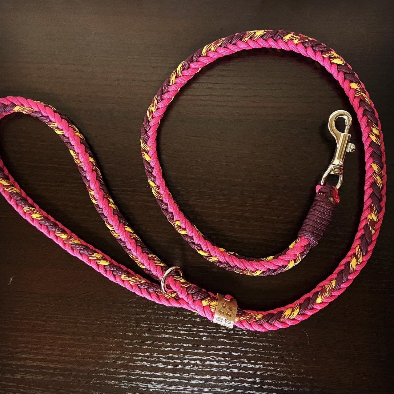 パラコード幅広首輪＋お揃いリード＋タッセル x 2 SETs - パラコード