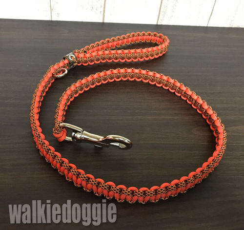 パラコード平編みリード#468カスタム：全長100cm - パラコード幅広首輪
