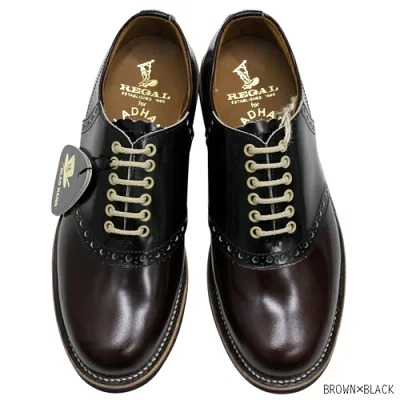 □GLAD HAND×REGAL SADDLE SHOES BR/BK サドルシューズ 茶/黒 | WENDYウエンディ