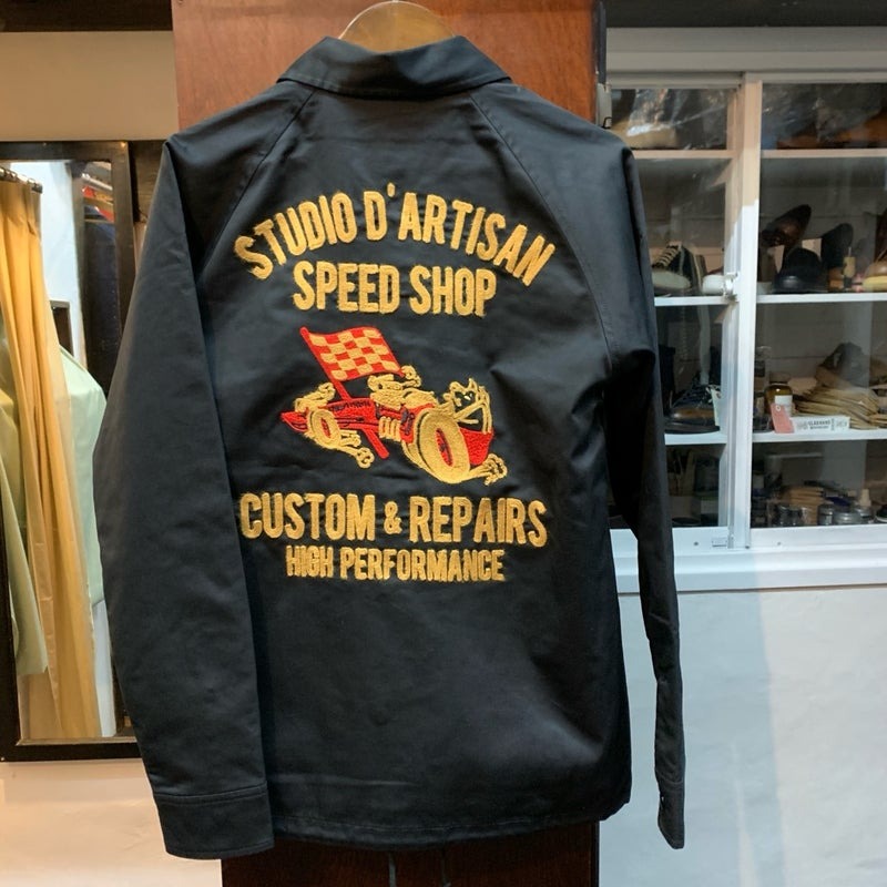 BLK ファッション STUDIO D'ARTISAN 刺繍コーチジャケット 38