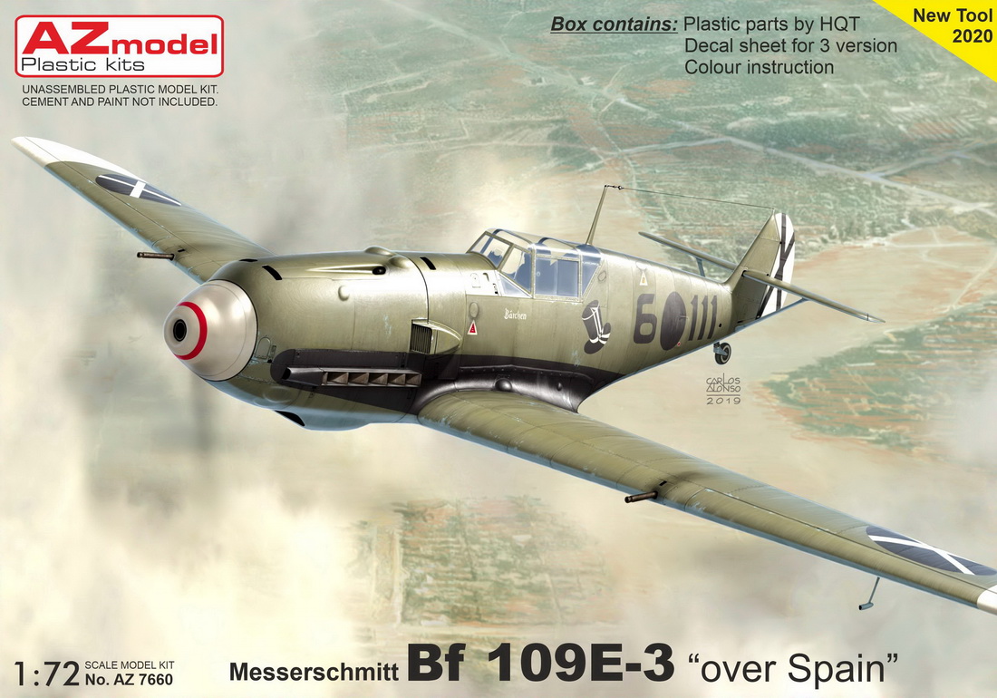 ＡＺＭ7660 1/72 メッサーシュミット Bf109E-3「スペイン上空」 | ホビーショップ ウイングレット