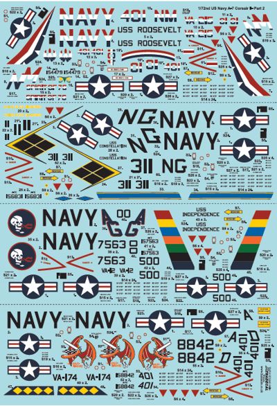 エクストラデカール X72241 1/72 US NAVY A-7 コルセアⅡ Pt.2