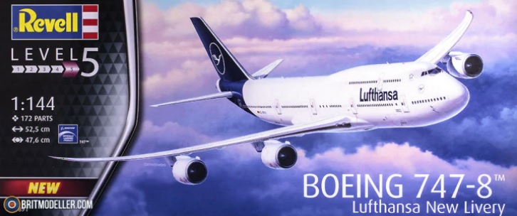 ドイツレベル 03891 1/144 ボーイング747-8 Lufthansa New Livery