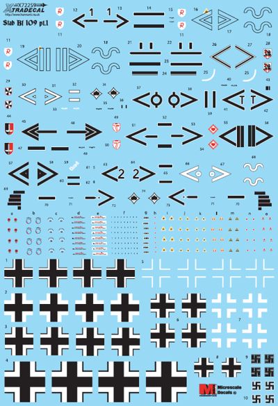 エクストラデカールX72259 1/72 メッサーシュミット Bf109 Stab Pt.1