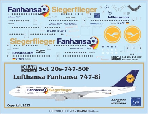 DRAW20-747-50F 1/200 ルフトハンザ航空“Fanhansa”B747-8i's ＜ご予約