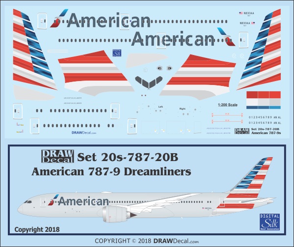 ホーガン 1/200 アメリカン航空 Boeing787-9 ホーガン 1/200 アメリカン航空 Boeing787-9 hogan 1/200