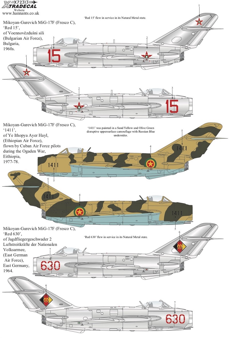 エクストラデカール X72313 1/72 MiG-17F, PZL-Mielec Lim-5