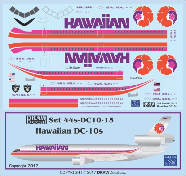 1/200 Jet-x DC-10 ハワイアン航空 旧ロゴ レア - 航空機