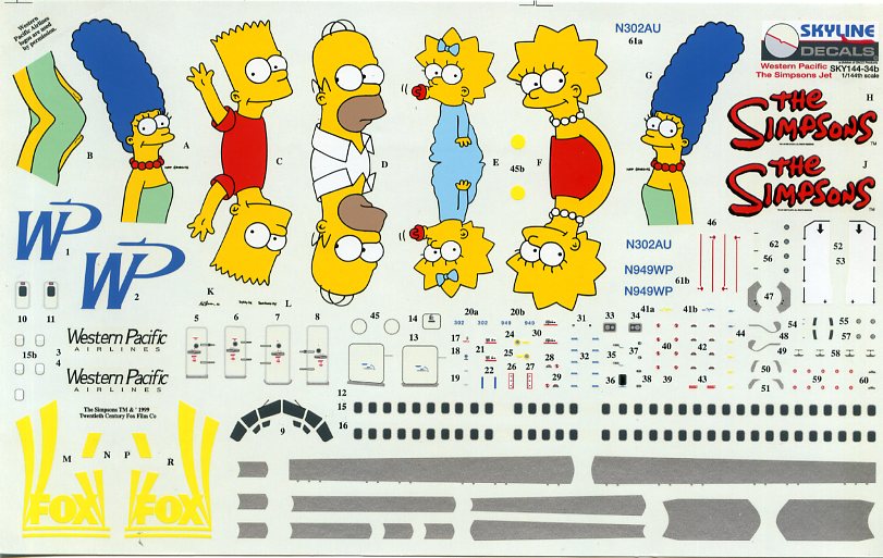 スカイラインデカール SKY144-34 1/144 ボーイング737-300
