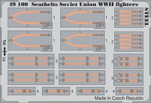 エデュアルド 49100 1/48 WWⅡソ連戦闘機 シートベルト ＜スチール