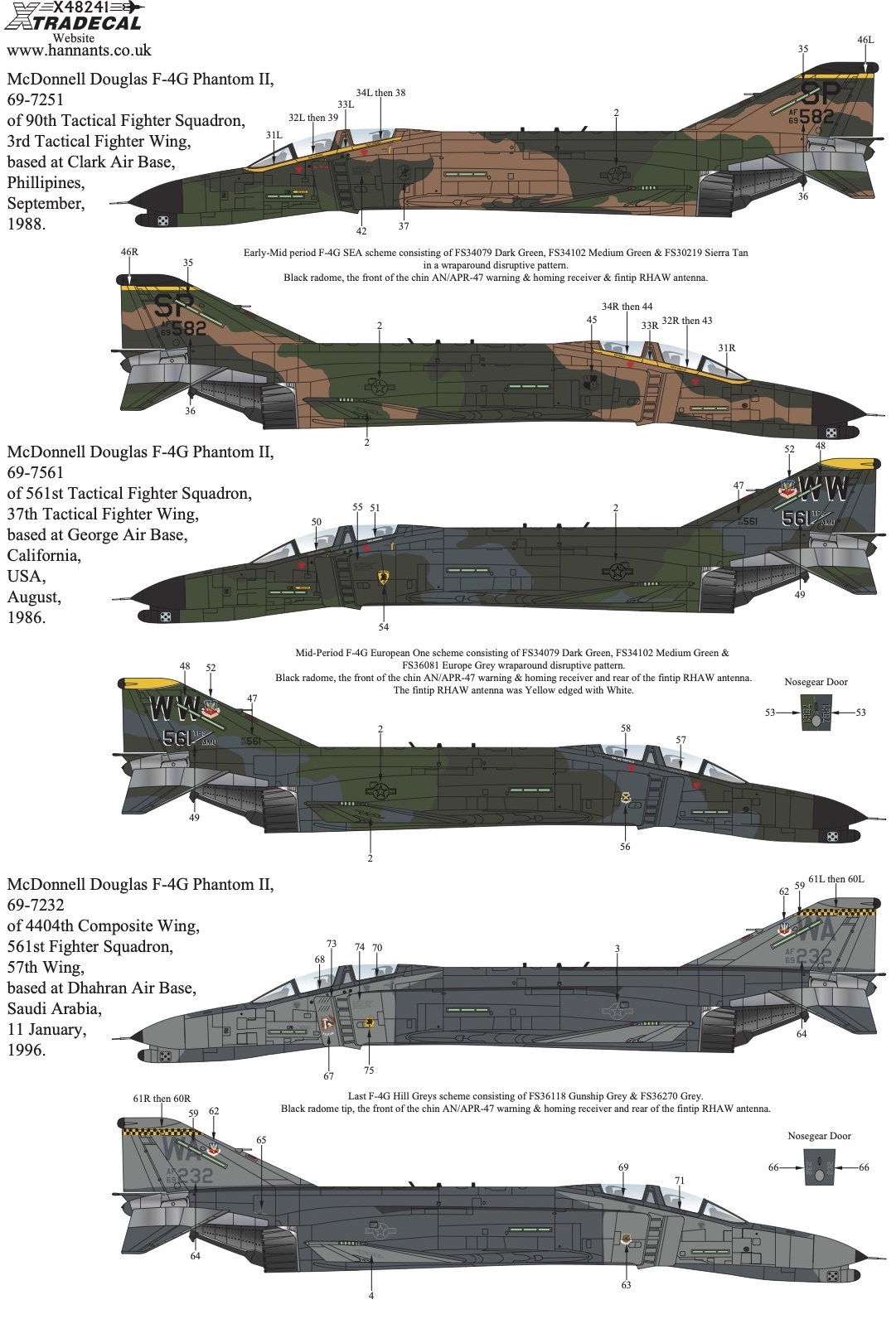 エクストラデカール X48241 1/48 マクダネルF-4G ファントム”ワイルド