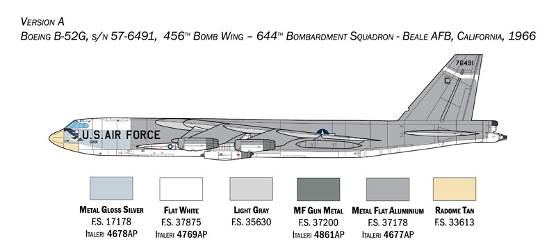 イタレリ IT1451 1/72 ボーイング B-52G ストラトフォートレス 初期型