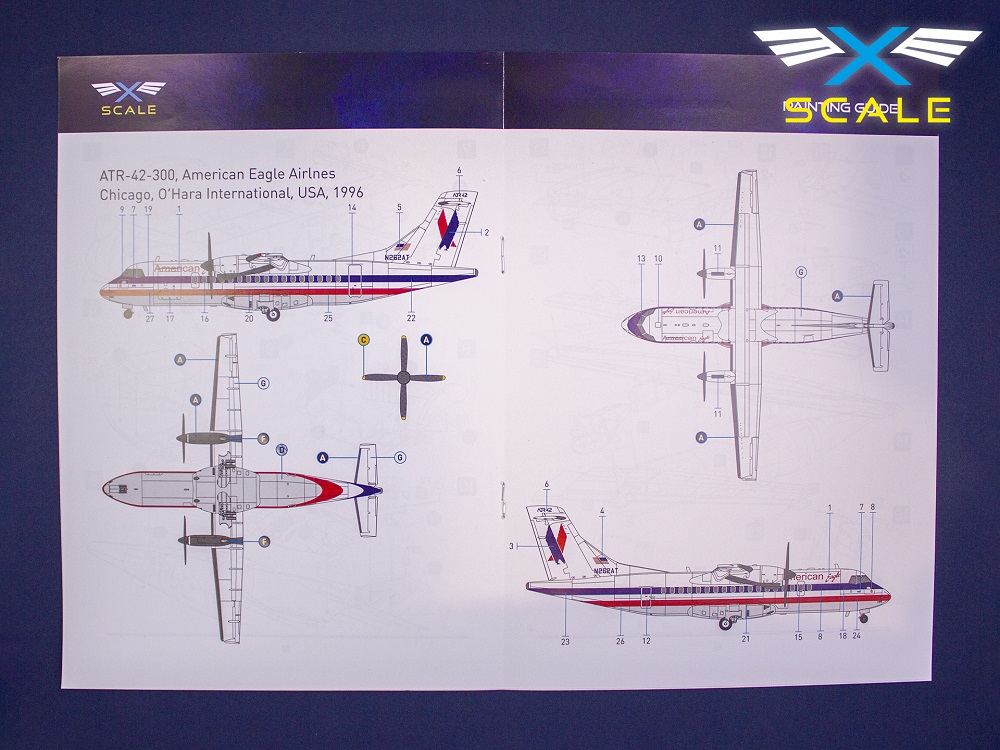X-SCALE MODELS XSM 144009 1/144 ATR-42-300 ターボプロップ旅客機