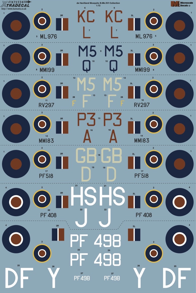 エクストラデカール X72334 1/72 DH.モスキート B Mk.ⅩⅥ | ホビー