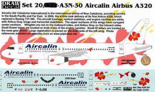 DRAW 20-A3N-30 1/200 Aircalin エアバス A320 ＜ご予約