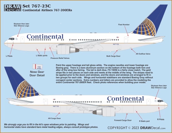 コンチネンタル航空　模型　1/200 コンチネンタル航空 模型 1/200 コンチネンタル航空 模型 1/200