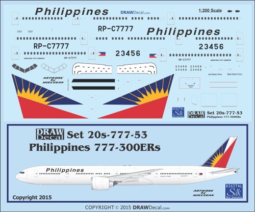 DRAW 20-777-53 1/200 ボーイング777-300ER フィリピン航空 | ホビー