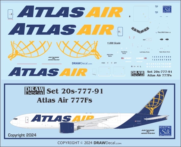 DRAW 20-777-91 1/200 ｱﾄﾗｽ航空 Atlas Air 777-200Fs | ホビーショップ