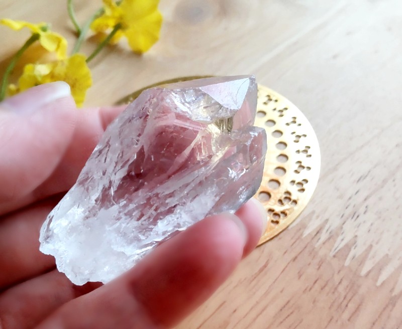 ホワイトアメジストハート♡♡No.♡1418 希少石‼〖ホワイトアメジスト（White Amethyst）☆結晶〗 | 天然石と