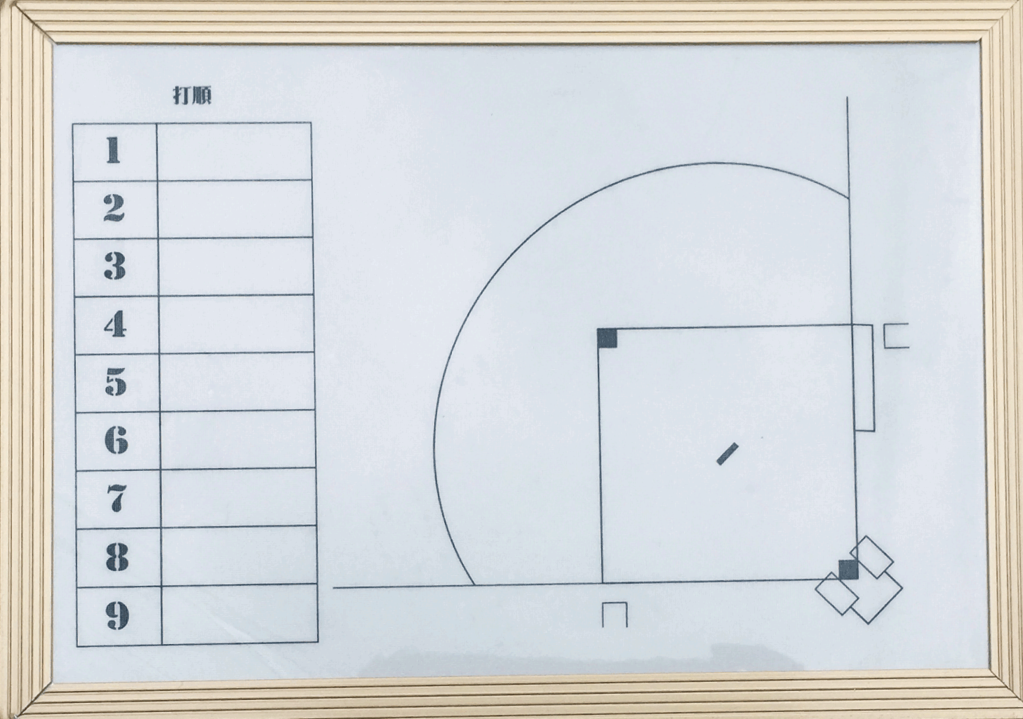 野球作戦ボード Mサイズ グランドボード 手堅く