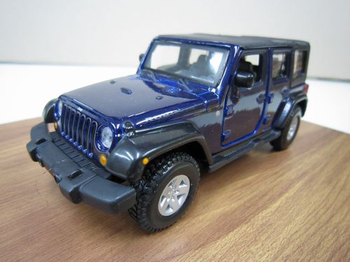 Jeep ラングラー Rubicon ミニカー 青 JEEP ラングラー ミニカーの