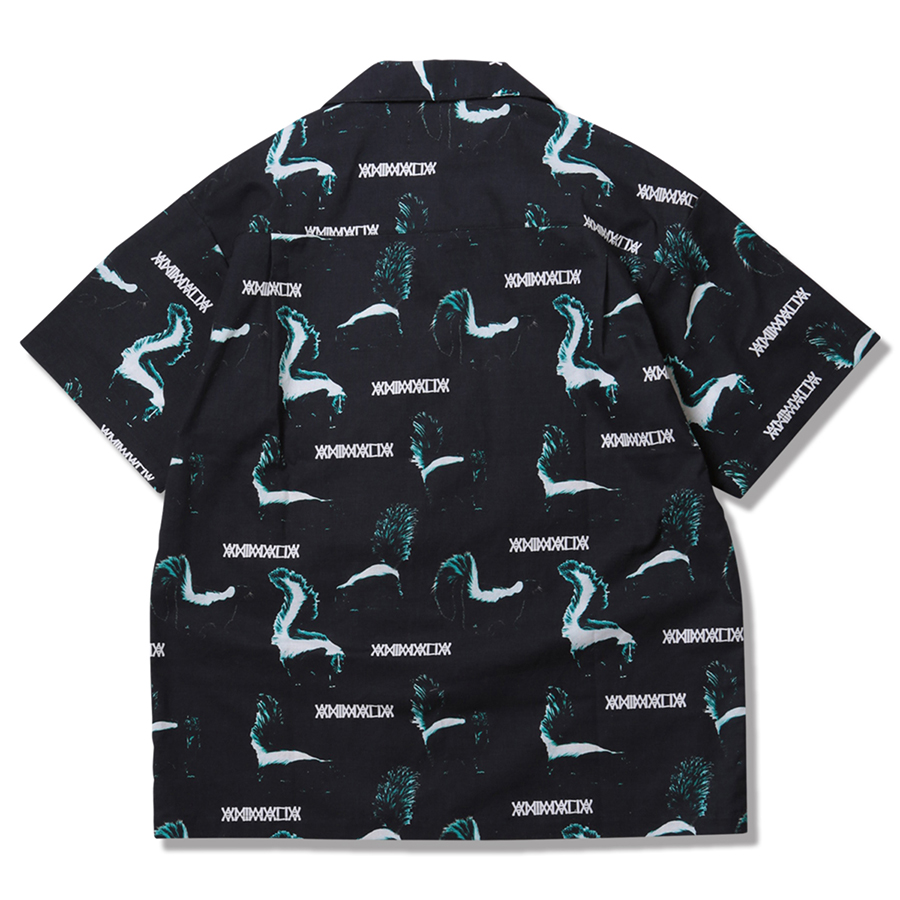 ANIMALIA SWAGGER S/S SHIRTS - SKUNK - アニマリア 総柄シャツ | X GATE クロスゲート CLOTHING  & BMX SKATEBOARD MOTOCYCLE