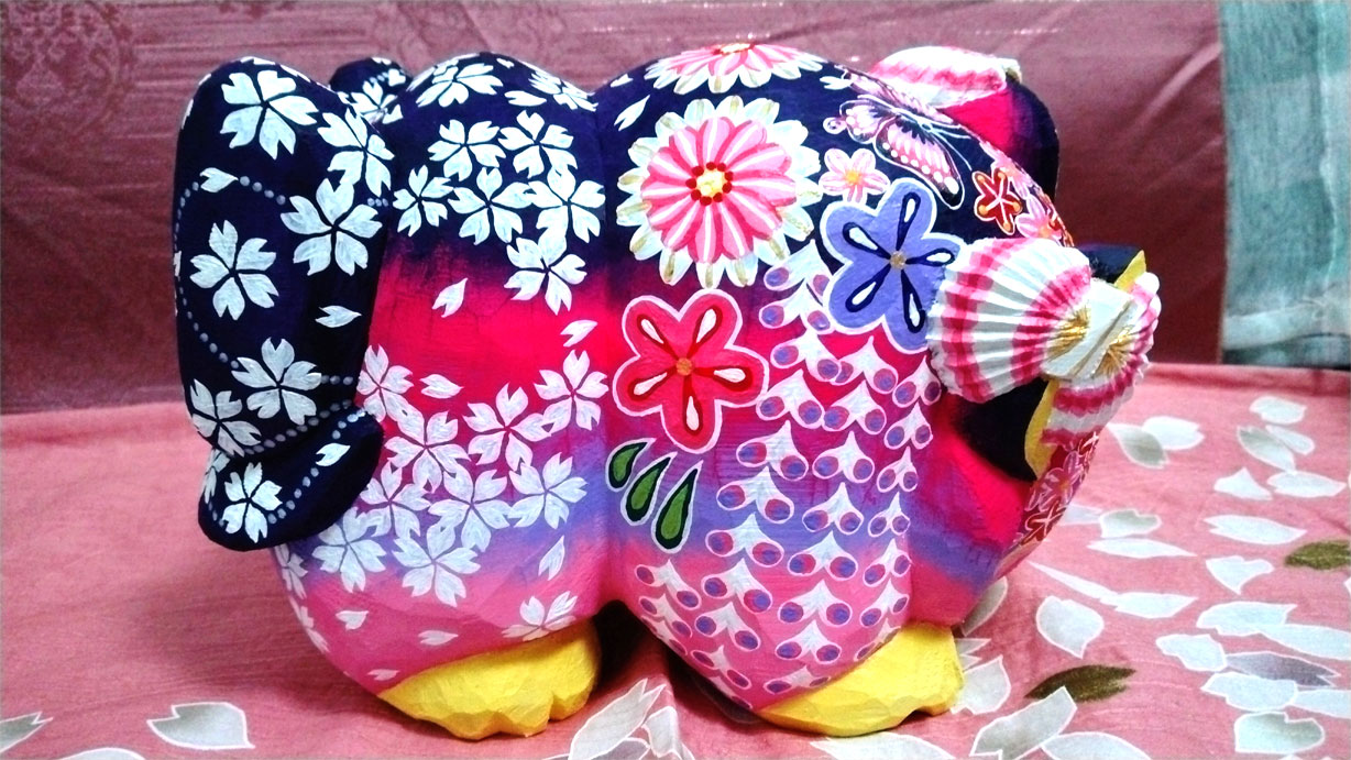 見本】恋くま 夜桜ペプ 四作目（木曽桧） | 木彫工房もくもっこり