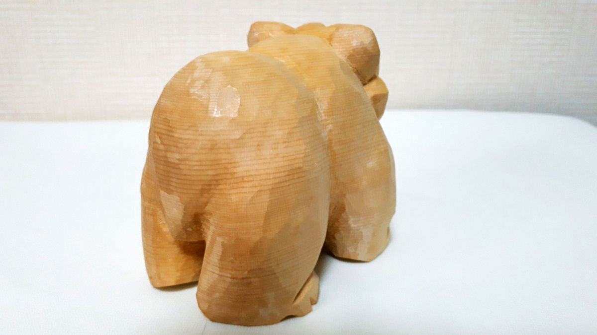 熊　彫刻　ゴルフ Wood Carving Bear 木彫り熊 ウッドカーヴィング クマ | FEM TRE