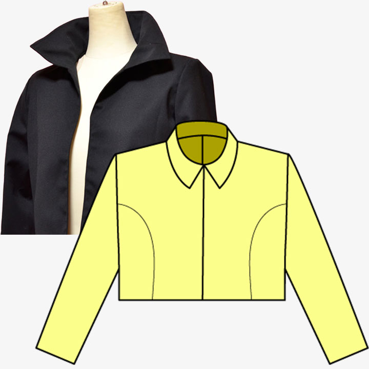 裏付ハーフジャケットの型紙 婦人S/M/L/2Lサイズ入り | うさこの