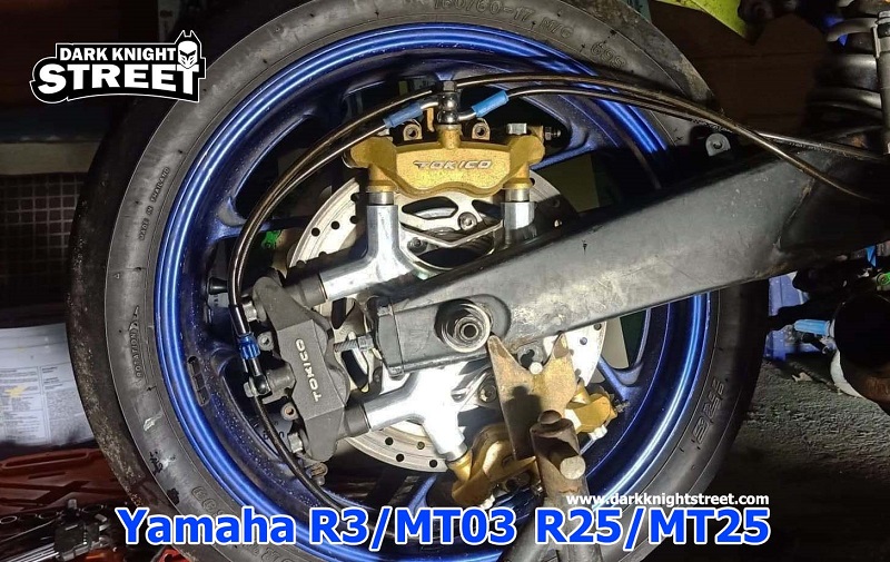 YAMAHA,R3,R25,MT03,MT25,スタントパーツ,トリプルキャリパー用,ブラケット,＋ローター セット エクストリーム |  zansin27factory