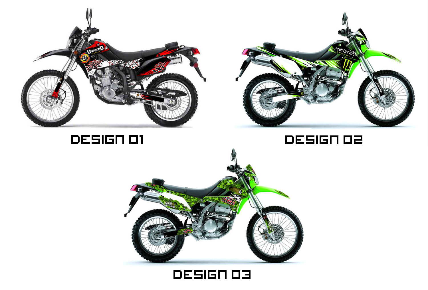 Kawasaki KLX250S & KLX250SF D-Tracker Dトラッカー 2008-2017 ステッカー デカール グラフィック |  zansin27factory